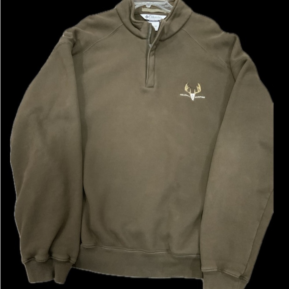 Columbia Men's Brown Quarter Zip-Up Sweatshirt
